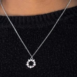 Always kiss me goodnight sliver necklace set